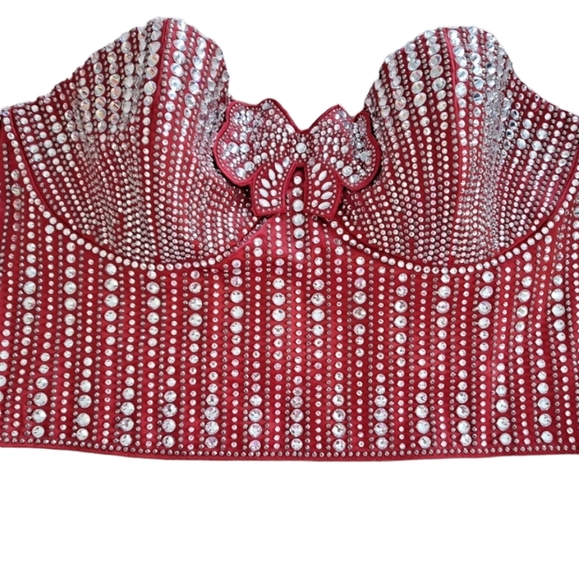 ❤️HP❤️NWT Victoria's Secret Lightly-Lined Embellished Bow Bustier❤️Size Large - Picture 4 of 6